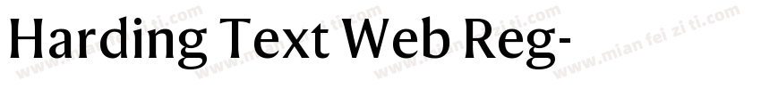 Harding Text Web Reg字体转换